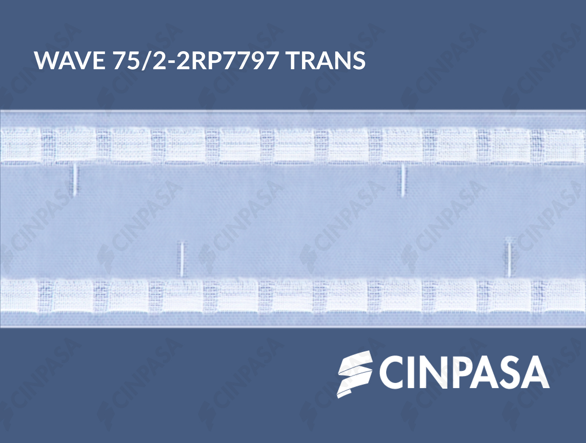  Perfect Wave Tape With 2 Pockets and Markings, Transparent 